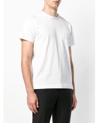 weißes T-Shirt mit einem Rundhalsausschnitt von Sacai