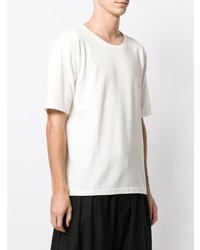 weißes T-Shirt mit einem Rundhalsausschnitt von Homme Plissé Issey Miyake