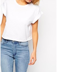 weißes T-Shirt mit einem Rundhalsausschnitt von Asos