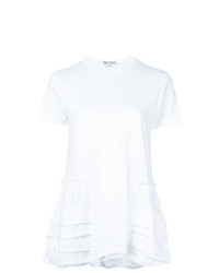 weißes T-Shirt mit einem Rundhalsausschnitt von Comme Des Garcons Comme Des Garcons