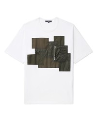 weißes T-Shirt mit einem Rundhalsausschnitt von Comme des Garcons Homme