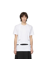 weißes T-Shirt mit einem Rundhalsausschnitt von Comme Des Garcons Homme Plus