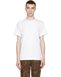 weißes T-Shirt mit einem Rundhalsausschnitt von Comme des Garcons