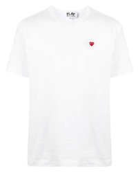 weißes T-Shirt mit einem Rundhalsausschnitt von Comme Des Garcons Play