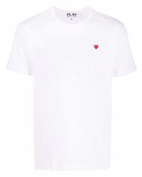 weißes T-Shirt mit einem Rundhalsausschnitt von Comme Des Garcons Play