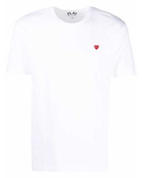 weißes T-Shirt mit einem Rundhalsausschnitt von Comme Des Garcons Play