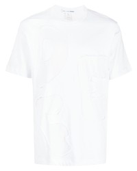 weißes T-Shirt mit einem Rundhalsausschnitt von Comme Des Garcons SHIRT