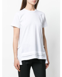 weißes T-Shirt mit einem Rundhalsausschnitt von Comme Des Garcons Comme Des Garcons