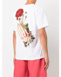 weißes T-Shirt mit einem Rundhalsausschnitt von Comme Des Garcons Homme Plus