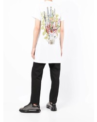 weißes T-Shirt mit einem Rundhalsausschnitt von Comme Des Garcons Homme Plus