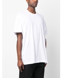 weißes T-Shirt mit einem Rundhalsausschnitt von Comme Des Garcons Homme Plus