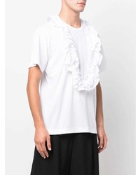 weißes T-Shirt mit einem Rundhalsausschnitt von Comme Des Garcons Homme Plus