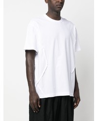 weißes T-Shirt mit einem Rundhalsausschnitt von Comme Des Garcons Homme Plus