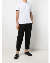 weißes T-Shirt mit einem Rundhalsausschnitt von Comme Des Garcons Homme Plus