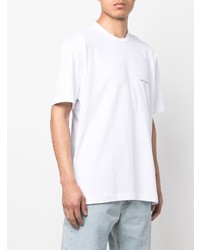 weißes T-Shirt mit einem Rundhalsausschnitt von Comme des Garcons