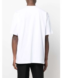 weißes T-Shirt mit einem Rundhalsausschnitt von Comme des Garcons