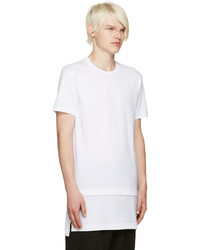 weißes T-Shirt mit einem Rundhalsausschnitt von Comme des Garcons