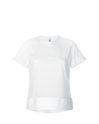 weißes T-Shirt mit einem Rundhalsausschnitt von Comme Des Garçons Noir Kei Ninomiya