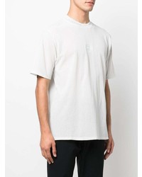 weißes T-Shirt mit einem Rundhalsausschnitt von Stone Island