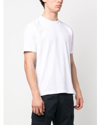 weißes T-Shirt mit einem Rundhalsausschnitt von Stone Island