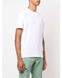 weißes T-Shirt mit einem Rundhalsausschnitt von Stone Island