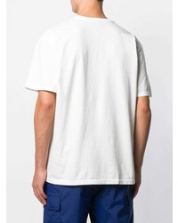 weißes T-Shirt mit einem Rundhalsausschnitt von Stussy