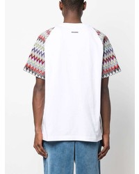 weißes T-Shirt mit einem Rundhalsausschnitt von Missoni