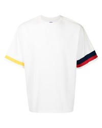 weißes T-Shirt mit einem Rundhalsausschnitt von Coohem