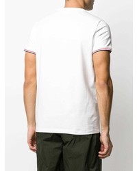 weißes T-Shirt mit einem Rundhalsausschnitt von Moncler