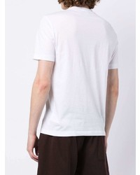 weißes T-Shirt mit einem Rundhalsausschnitt von Ea7 Emporio Armani