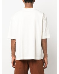 weißes T-Shirt mit einem Rundhalsausschnitt von Lemaire