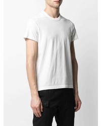 weißes T-Shirt mit einem Rundhalsausschnitt von Rick Owens