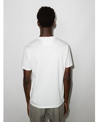 weißes T-Shirt mit einem Rundhalsausschnitt von C.P. Company