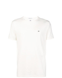 weißes T-Shirt mit einem Rundhalsausschnitt von CP Company