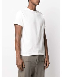 weißes T-Shirt mit einem Rundhalsausschnitt von Rick Owens