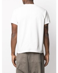 weißes T-Shirt mit einem Rundhalsausschnitt von Rick Owens