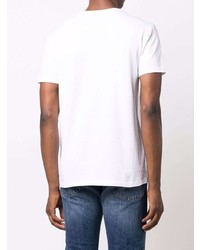 weißes T-Shirt mit einem Rundhalsausschnitt von Fortela