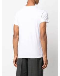 weißes T-Shirt mit einem Rundhalsausschnitt von Jil Sander