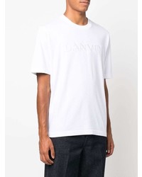 weißes T-Shirt mit einem Rundhalsausschnitt von Lanvin