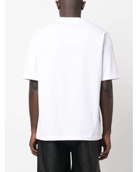weißes T-Shirt mit einem Rundhalsausschnitt von Ferragamo