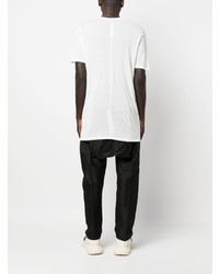 weißes T-Shirt mit einem Rundhalsausschnitt von Rick Owens