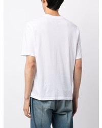 weißes T-Shirt mit einem Rundhalsausschnitt von rag & bone