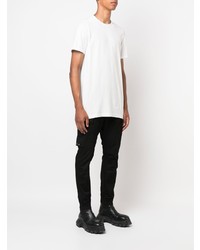 weißes T-Shirt mit einem Rundhalsausschnitt von Rick Owens DRKSHDW