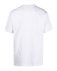 weißes T-Shirt mit einem Rundhalsausschnitt von Low Brand