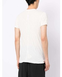 weißes T-Shirt mit einem Rundhalsausschnitt von Rick Owens