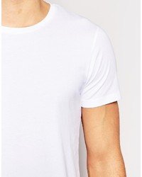 weißes T-Shirt mit einem Rundhalsausschnitt von Esprit