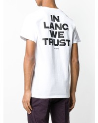 weißes T-Shirt mit einem Rundhalsausschnitt von Helmut Lang