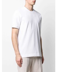 weißes T-Shirt mit einem Rundhalsausschnitt von Z Zegna