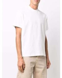 weißes T-Shirt mit einem Rundhalsausschnitt von Sunnei