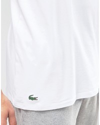 weißes T-Shirt mit einem Rundhalsausschnitt von Lacoste